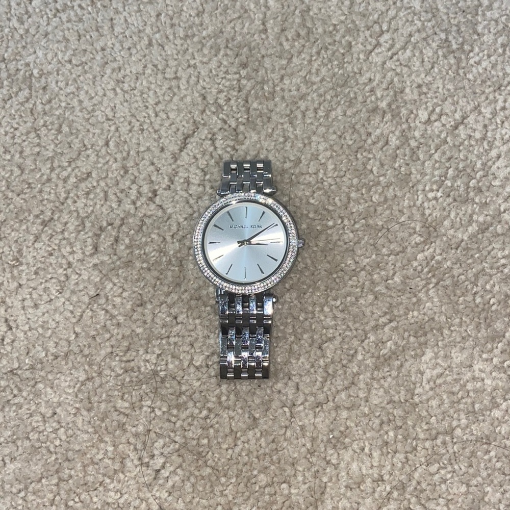 Michael Kors silver watch with diamond detail